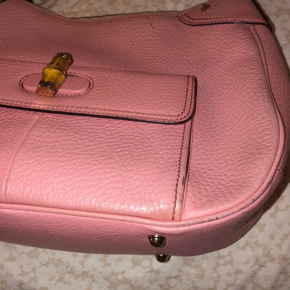 Authentic Gucci Pink Peddle Leather w/ Bamboo - Picture 11 of 15